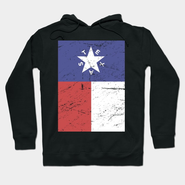 Retro Style Texas Flag Hoodie by MeatMan